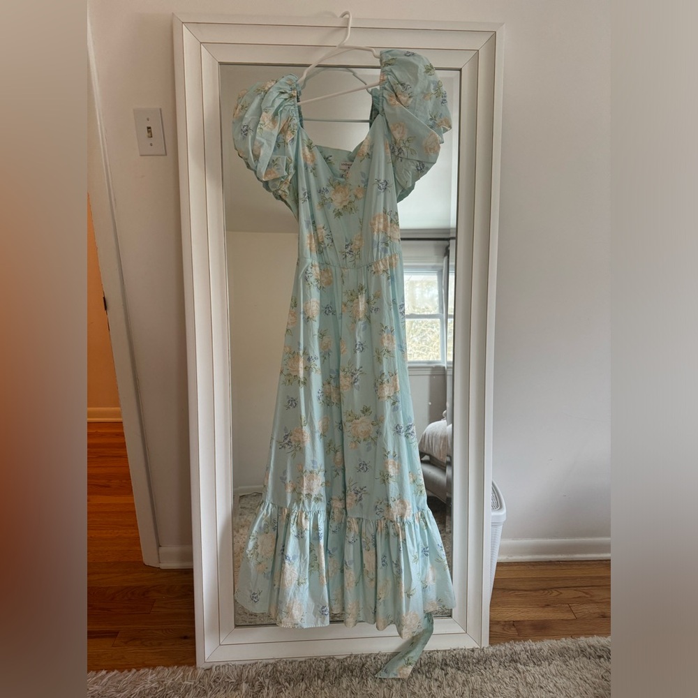 Love shack fancy for target puff sleeve floral dress